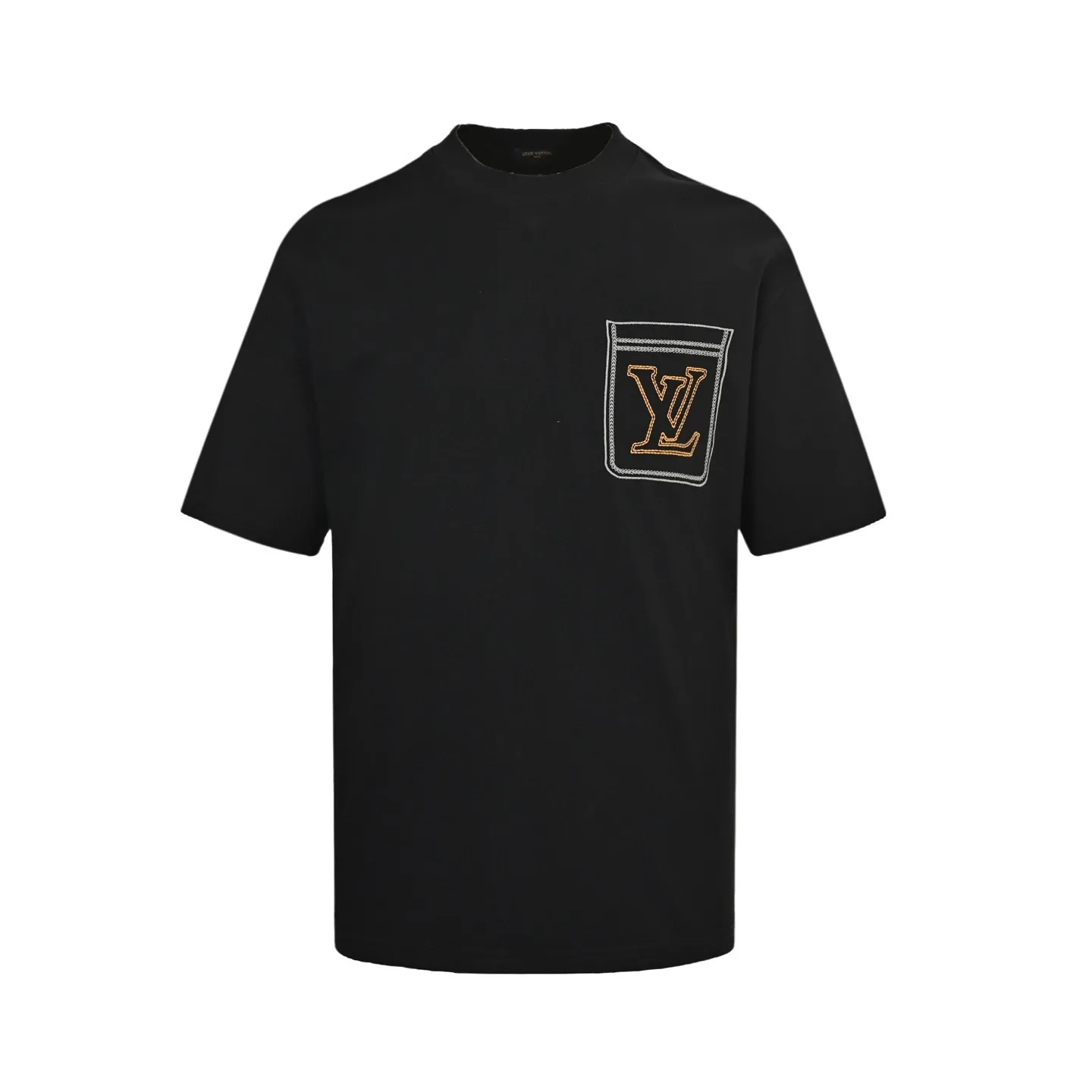 Louis Vuitton/Louis Vuitton 25ss line fake pocket embroidered short sleeves
